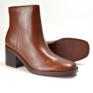 NWT #22 Nine West Amatto Stylish Women's Ankle Boots in Medium Brown Size 9.5 M
